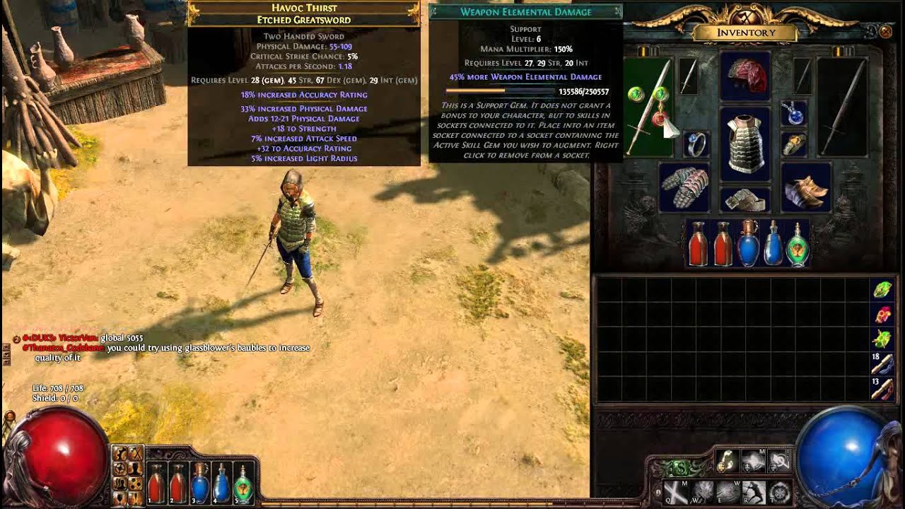 Path of exile weapon elemental damage support
